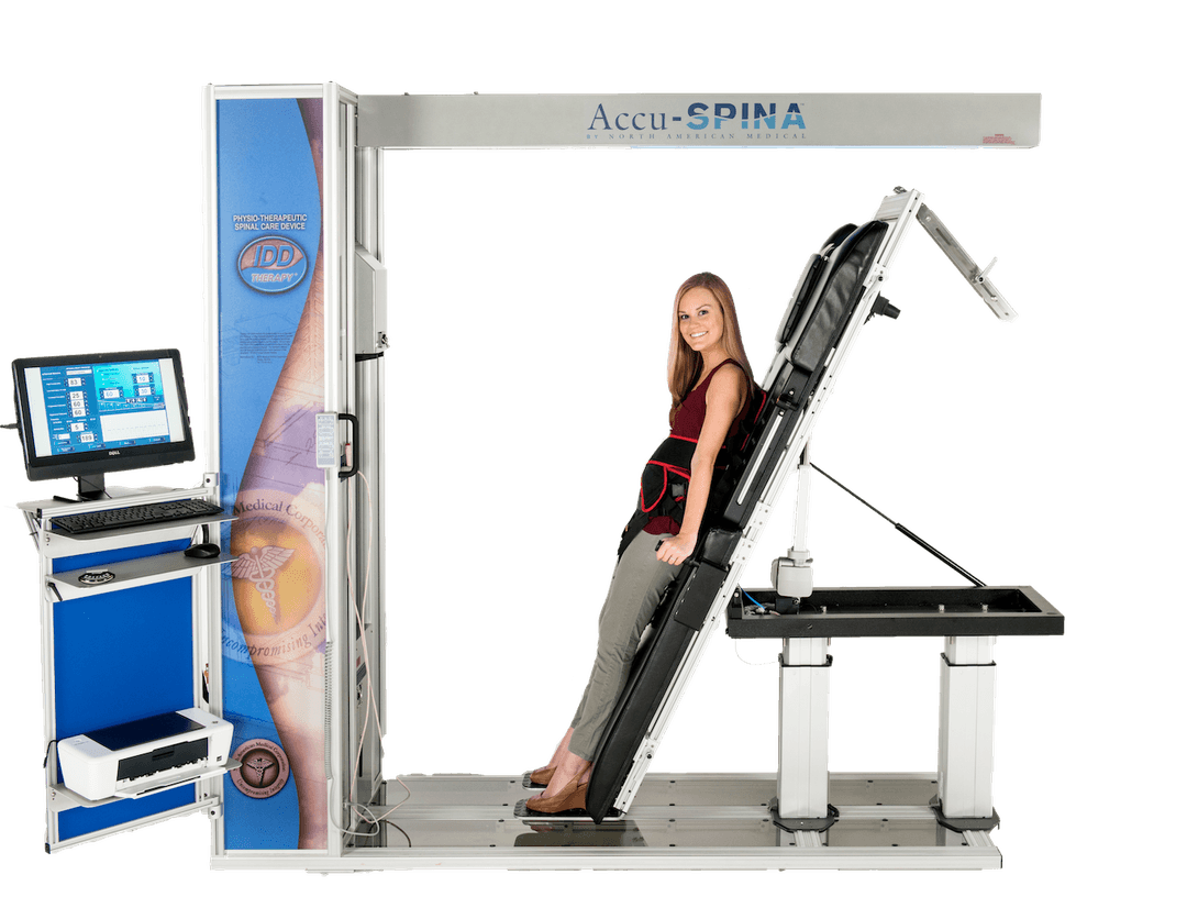 IDD Therapy® treatment on the Accu-SPINA® System at AlignForm Spine & DISC Center, Roanoke TX